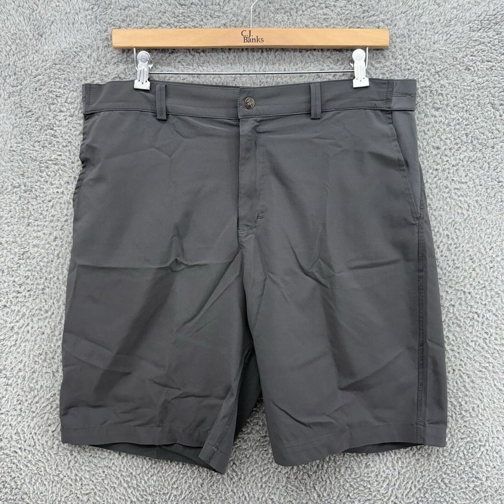 SOYBU Men's‎ Size Xl Gray Active Sport Performance Stretch Chino Shorts Pockets